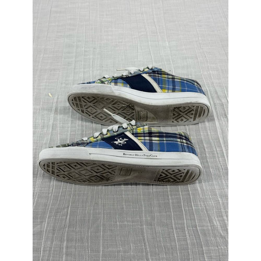 Beverly Hill Polo Club Canvas Sneakers Lace up Blue White Yellow 10 - Picture 9 of 9